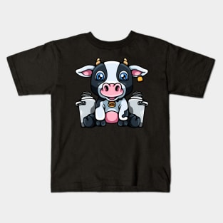 Cartoon Dairy Cow Kids T-Shirt